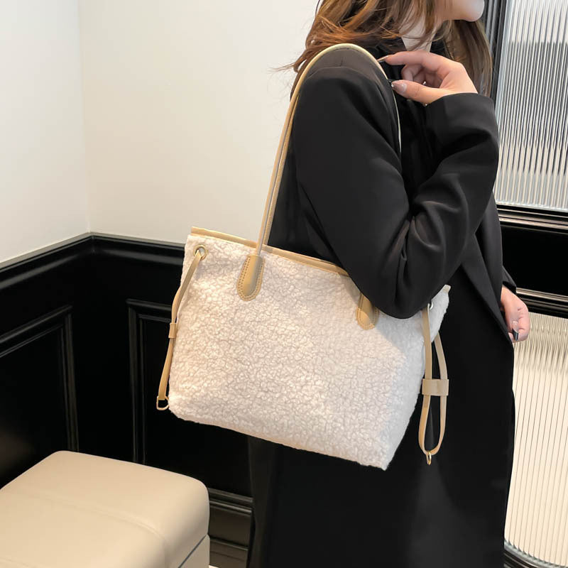 Oversized Faux Fur Tote Bag