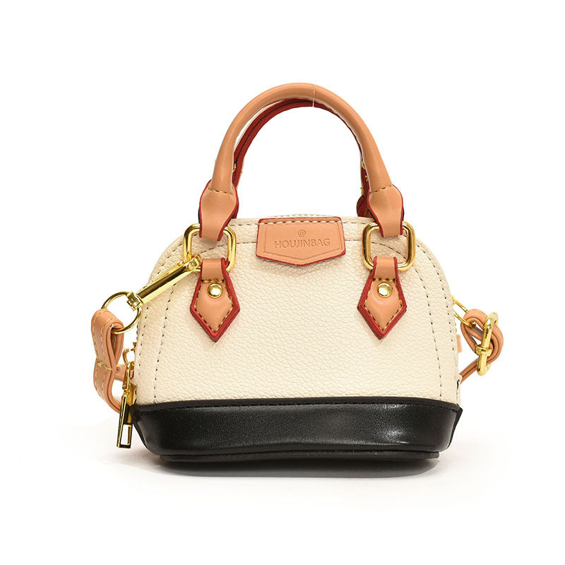 Women’s mini hobo bag made of textured synthetic leather with golden accents-https://detail.1688.com/offer/808008920548.html-Calm Wears-Beige-nothing-Calm Wears