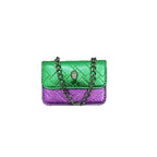 Women's mini glove bag with braided chain strap