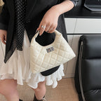 Women's mini bag with elegant quilted design and chic chain closure-https://detail.1688.com/offer/978384120165.html-Calm Wears-Black-nothing-Calm Wears