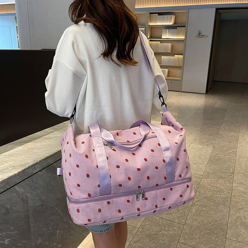 Chic Floral Print Travel Duffle