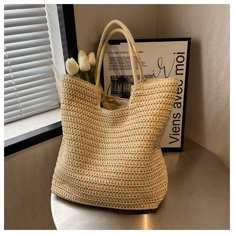 Handmade ven Straw Tote Bag Calm Wears