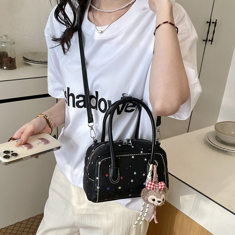 Women's Mini Handbag with Colorful Star Motif