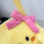 Cozy plush handbag in chicken design