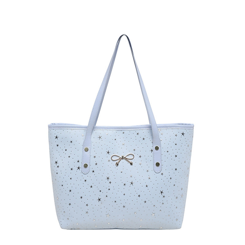 Stylish Star-Embellished Tote Bag