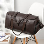 Premium Leather Weekender Duffel Bag