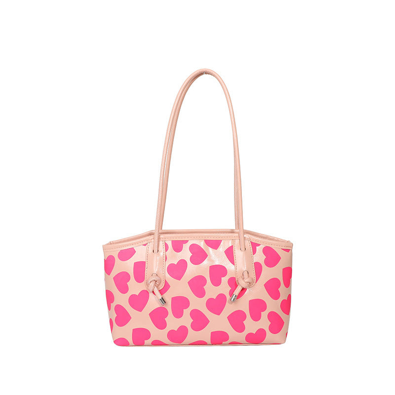 WoCasual Heart-Patterned Tote Bag