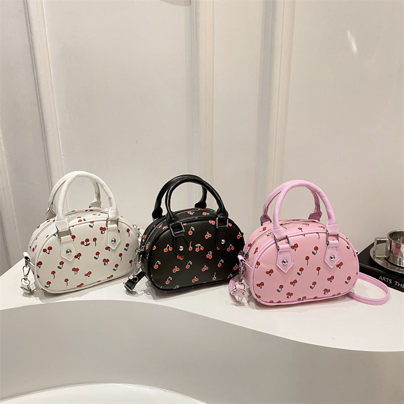Playful Cherry Print Handbag