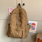 Quilted Playful Design Backpack