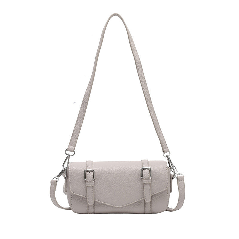 Women's elegant shoulder bag made of textured synthetic leather with adjustable shoulder strap-https://detail.1688.com/offer/1005013698614.html-Calm Wears-Gray-nothing-Calm Wears