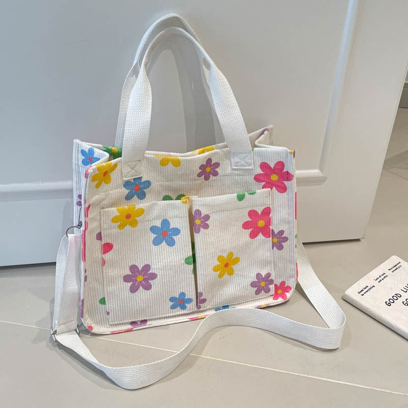 WoFloral Print Utility Handbag