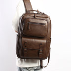 Stylish Multi-Purpose Leather Backpack Calm Wears