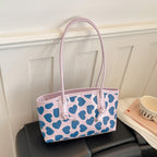 WoCasual Heart-Patterned Tote Bag