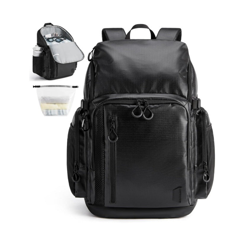 Multifunctional backpack with insulated interior compartment and special compartment organization-https://detail.1688.com/offer/1036286474619.html-Calm Wears-Black-2035-Calm Wears