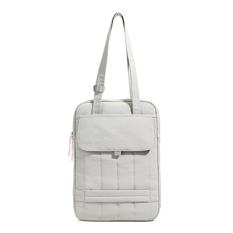 Structured Quilted Laptop Tote Bag