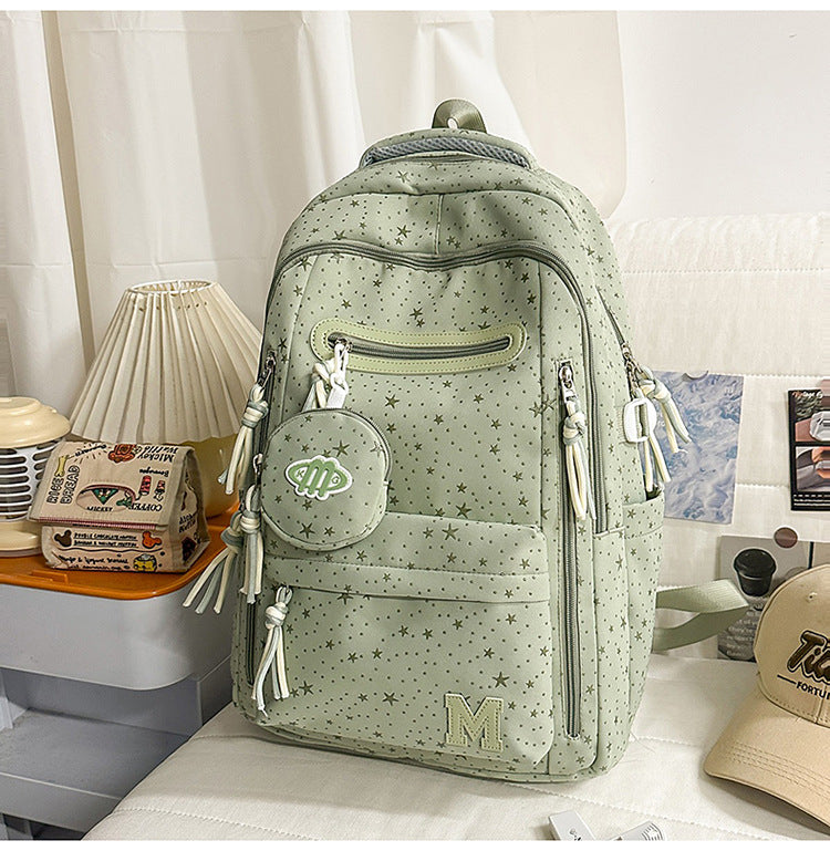 Versatile Multi-Pocket School Backpack-https://detail.1688.com/offer/1048663992443.html-Calm Wears-Green-Calm Wears