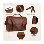 Elegant Laptop Briefcase with Multifunctional Compartments