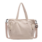 Multi-Pocket Canvas Tote Bag