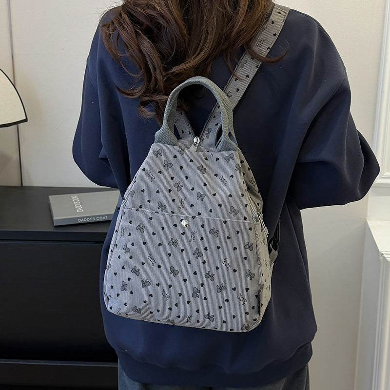 Cord Backpack with Playful Designs
