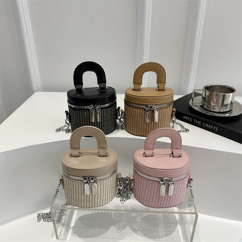 Women's mini backpack handbag with elegant zipper and practical carrying handle