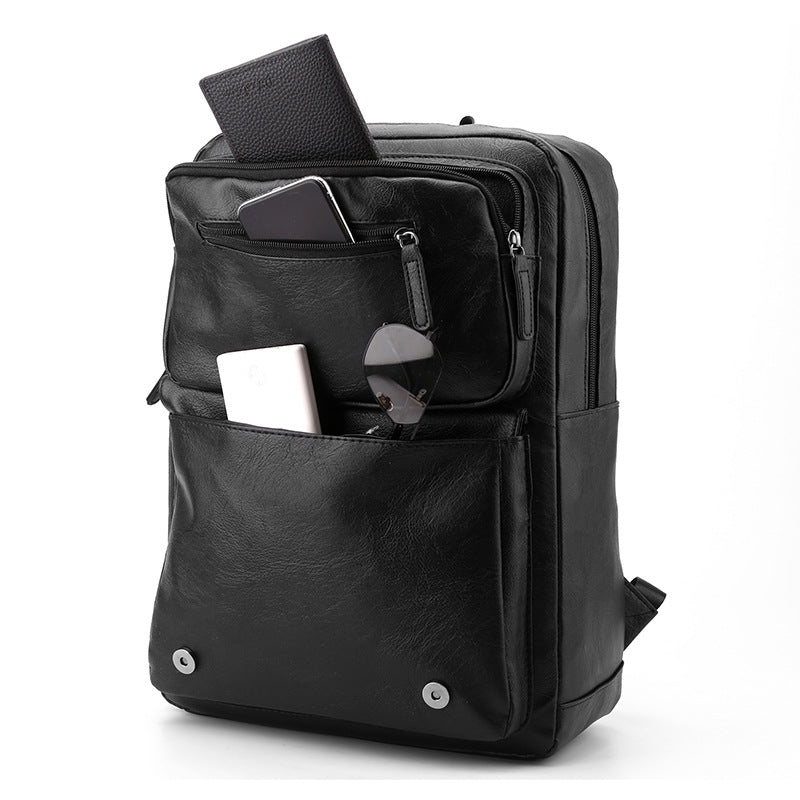 Stylish Leather Backpack Calm Wears