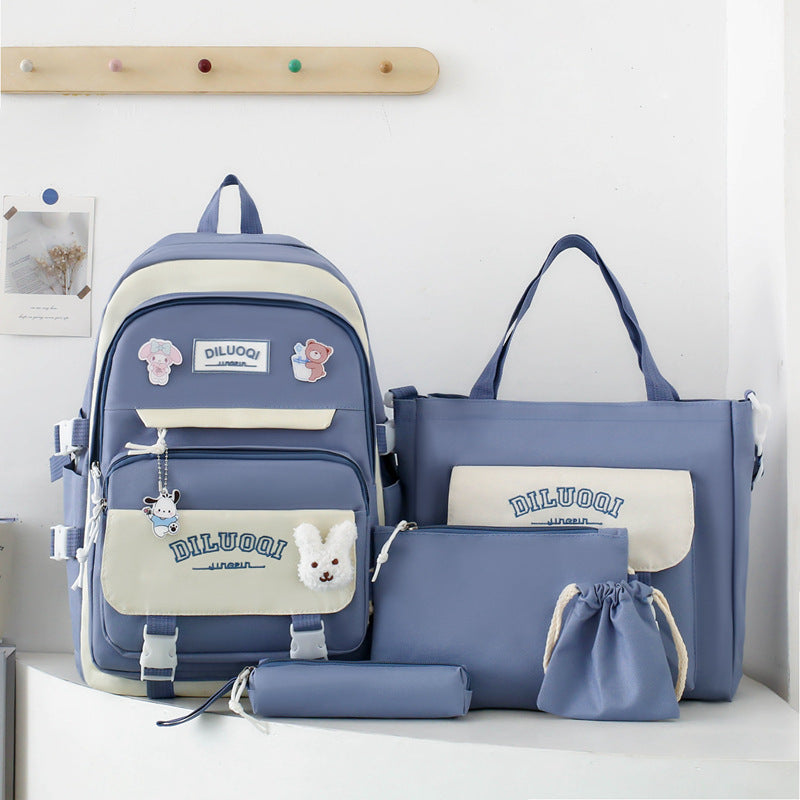 Multi-Purpose School Backpack and Tote Bag Set-https://detail.1688.com/offer/1006041000594.html-Calm Wears-Blue-Calm Wears