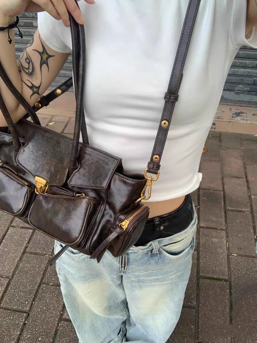 Retro Style Leather Handbag-dione couture20260420-Calm Wears-Black-Calm Wears