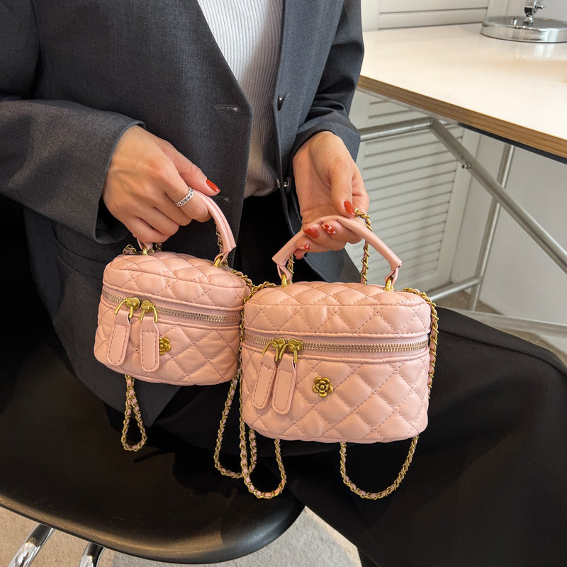 Women's mini bag in elegant quilted design with golden accents-https://detail.1688.com/offer/675825251299.html-Calm Wears-Blue-S-Calm Wears
