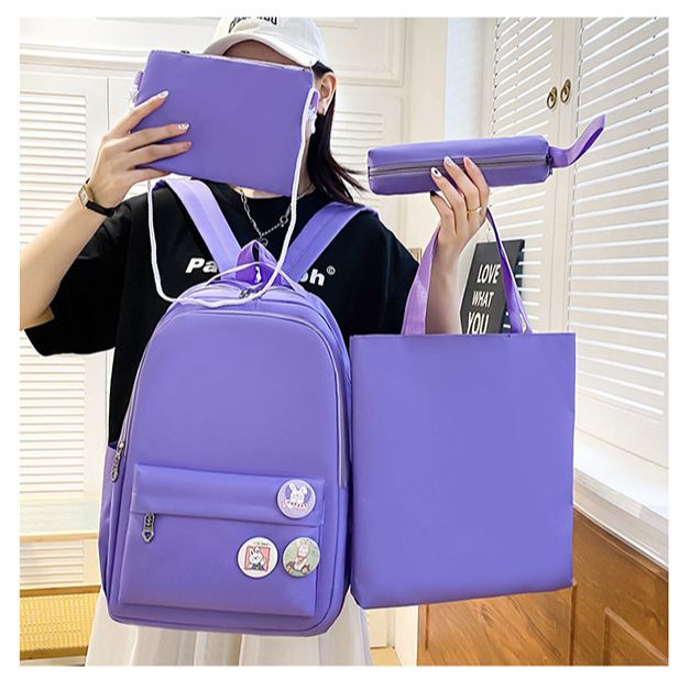 Stylish 4-Piece Backpack and Tote Bag Set