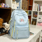 Backpack with Colorful Decorations and Innovative Compartments