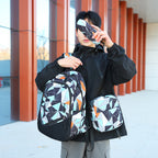 School backpack with multiple compartments and matching accessories