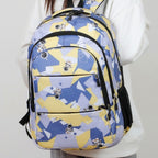 Fashionable school backpack with astronaut motif