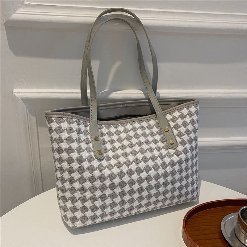 Woven Pattern Beach Tote Bag