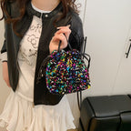 Glittery Sequin Drawstring Mini Bag