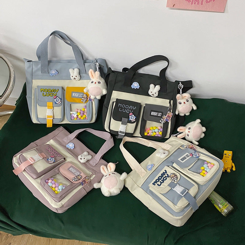 Whimsical Multi-Compartment Messenger Bag