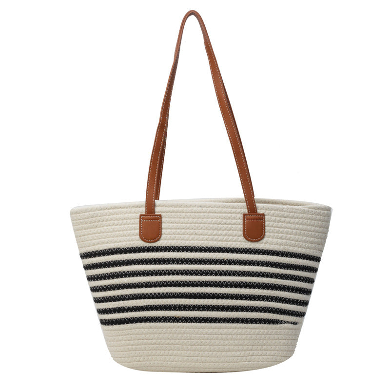 Stylish Striped Beach Tote Calm Wears