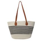 Stylish Striped Beach Tote Calm Wears