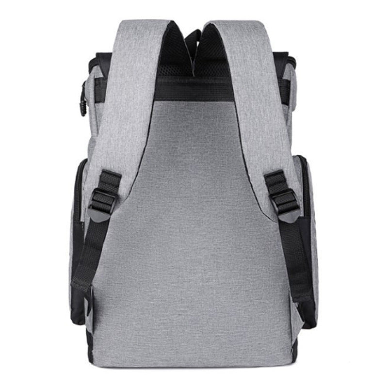 Roll-Top Urban Backpack with Multifunctional Storage Calm Wears