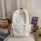 Fashionable backpack with colorful star pattern