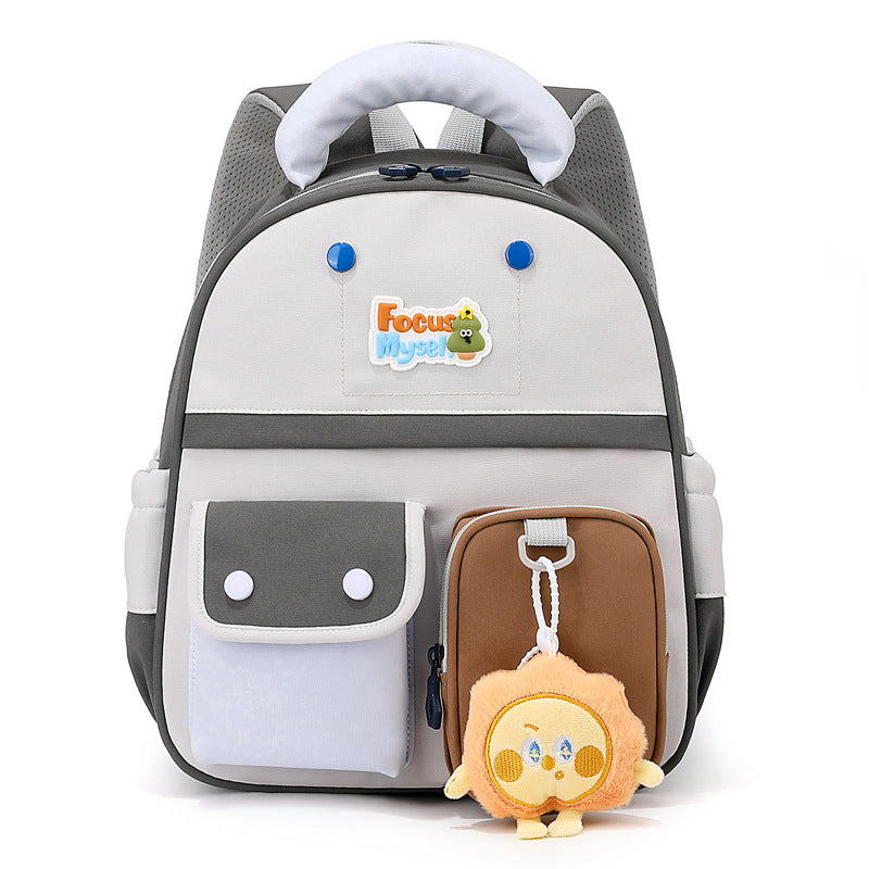Stylish Multi-Pocket School Backpack-https://detail.1688.com/offer/1065401531144.html-Calm Wears-Gray-Calm Wears