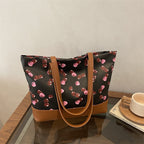 Playful Printed Canvas Tote Bag
