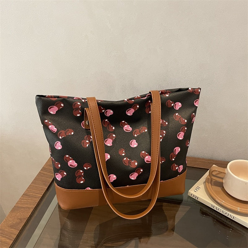 Playful Printed Canvas Tote Bag