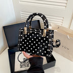 WoChic Polka Dot Handheld Satchel Bag