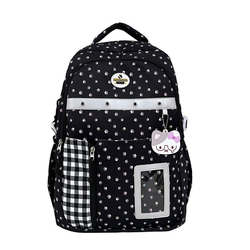 Floral Patterned Multi-Pocket Backpack