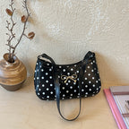 WoPolka Dot Patterned Hobo Handbag