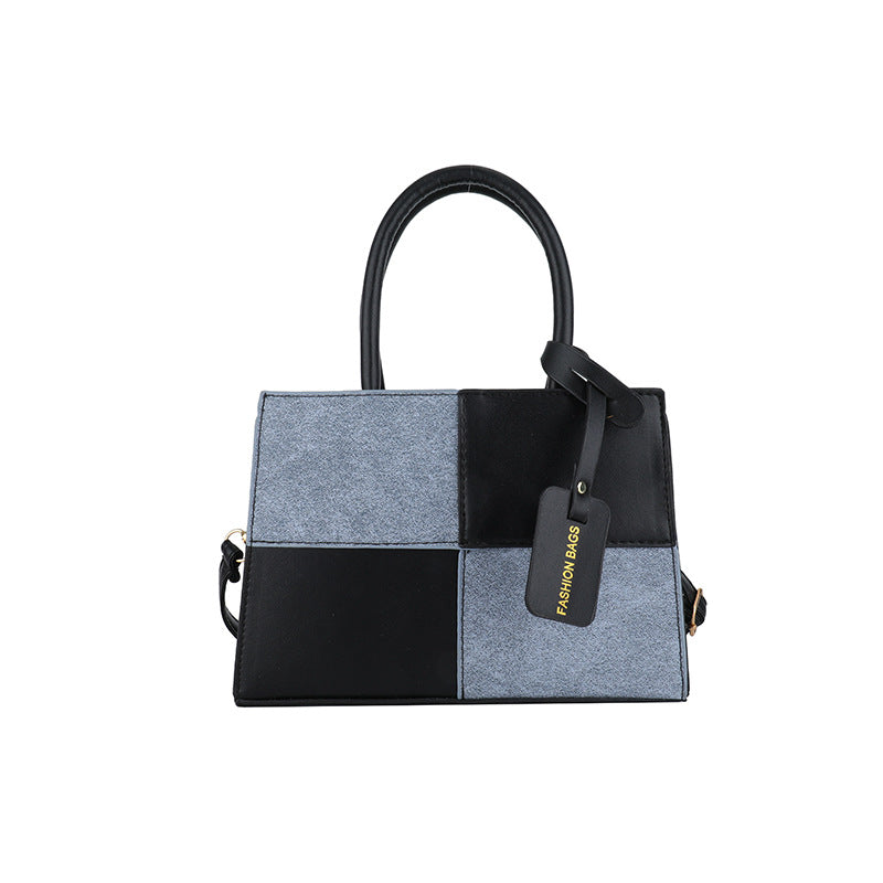 Geometric Patterned Handheld Tote Bag