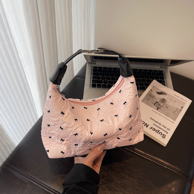 Quilted Floral Shoulder Handbag