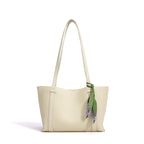 Ladies stylish tote bag with floral pendant-https://detail.1688.com/offer/1021056673078.html-Calm Wears-Lavender-29-Calm Wears