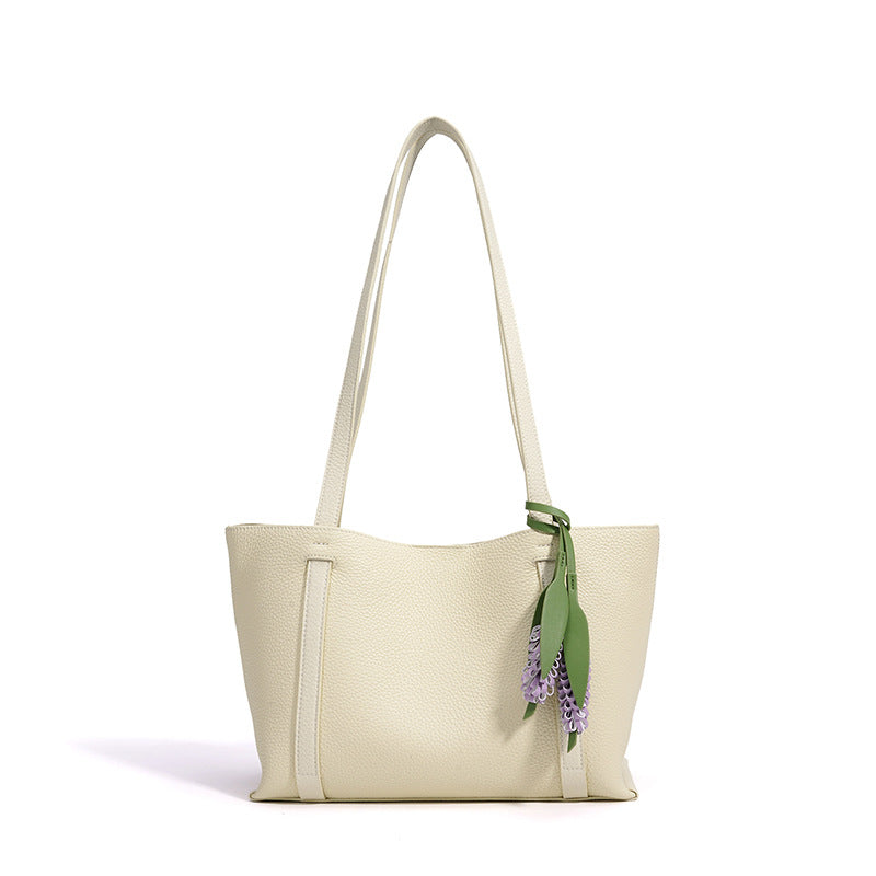 Ladies stylish tote bag with floral pendant-https://detail.1688.com/offer/1021056673078.html-Calm Wears-Lavender-29-Calm Wears