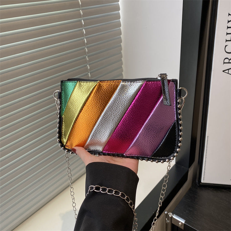 Colorful Metallic Chic Crossbody Bag